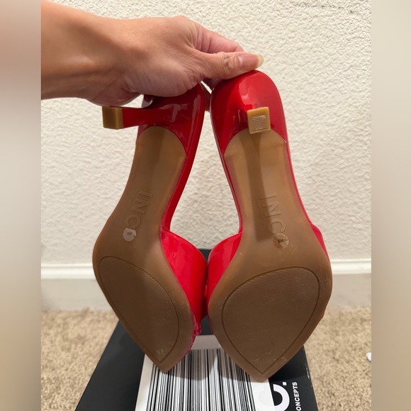 “New”INC BASAARI Red Floral Heels size5 - Picture 5 of 6